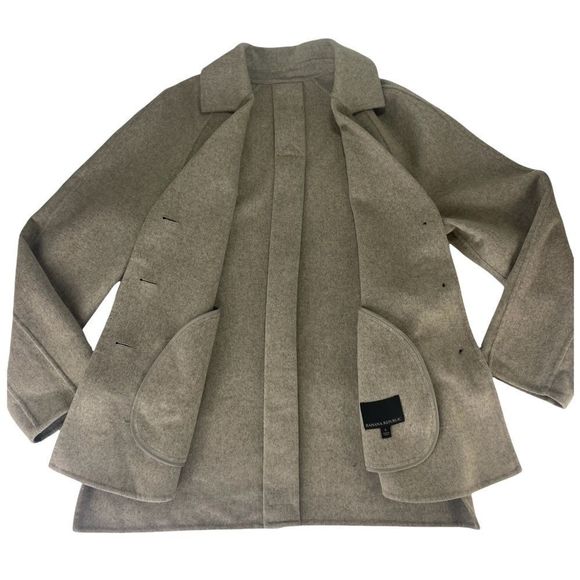 Banana Double Face Box Pleat Swing Coat - NWT - SZ Small - Picture 4 of 11